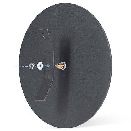 SaunaLife Designer Hygrometer - rear view of the black humidity gauge