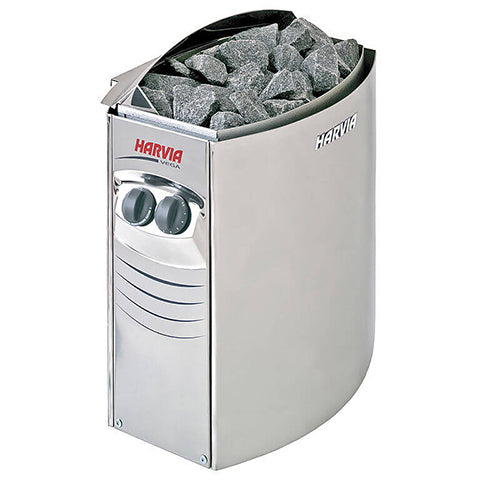 Vega Compact Series 1.9kW Stainless-Steel Sauna Heater, 120V 1PH w/Built-In Controls