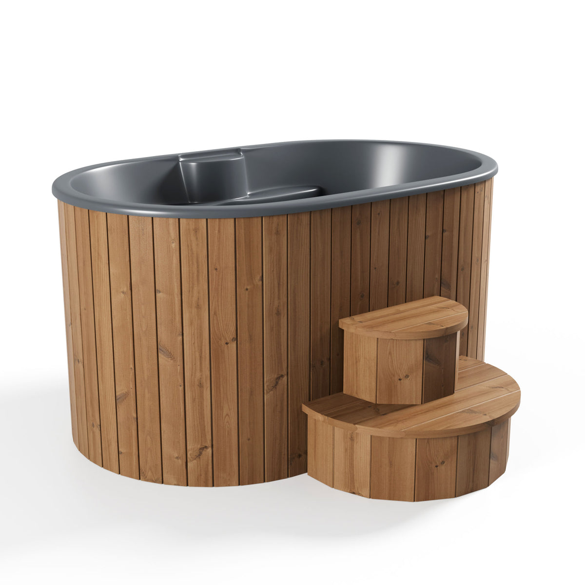 SaunaLife Model S2N Soak Series Home Cold/Hot Immersion Tub, Natural, Up to 2 Persons — product photograph