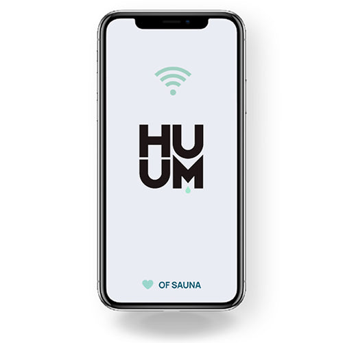 HUUM uKU Wi-Fi app launch screen on a phone.