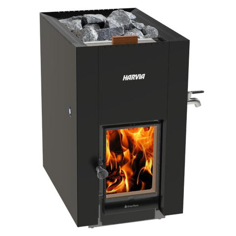Linear Series 15.7kW Wood-Burning Sauna Stove w/Water Tank