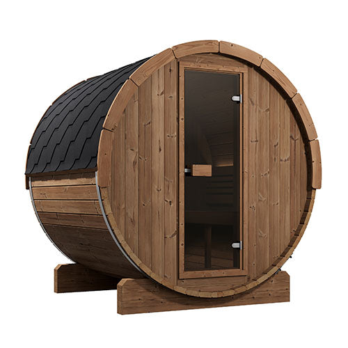 SaunaLife Model E7 Ergo Series Outdoor Sauna Barrel Kit, Up to 4 Persons