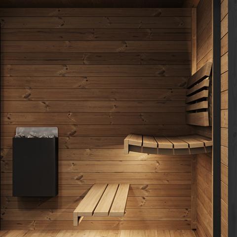 SaunaLife Model GL4B Garden Luxury Series Outdoor Home Sauna Kit, DIY, Paint Included, Up to 4 Persons
