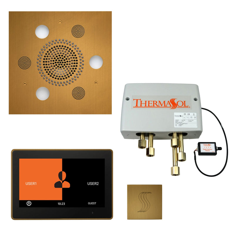 Total Wellness Package - Serenity Advanced Rainhead (Square) + ThermaTouch2 10 Control + Digital Shower Valve + Steam Head Kit (Square)
