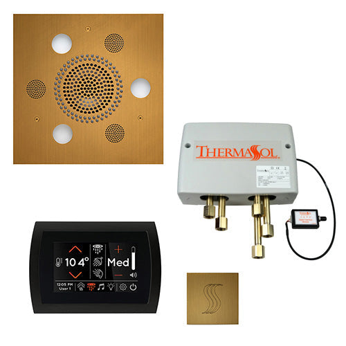 Total Wellness Package - Serenity Advanced Rainhead (Square) + SignaTouch Control (Recessed, Black Trim) + Digital Shower Valve + Steam Head Kit (Square)