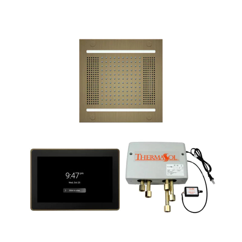 Wellness Shower Package - HydroVive 14 Rainhead + ThermaTouch2 15 Control + Digital Shower Valve — WH14SP15S-AB