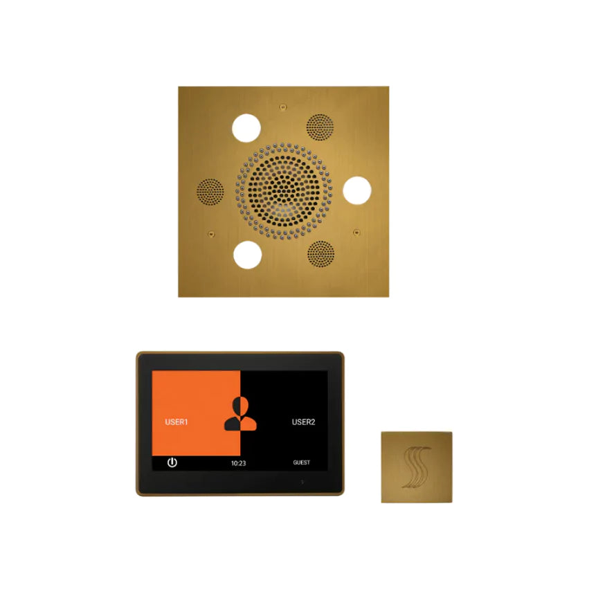 Wellness Steam Package - Serenity Advanced Rainhead (Square) + ThermaTouch2 10 Control + Steam Head Kit (Square) — WSTP10S-AB