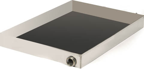 ThermaSol 01-8406-1 stainless steel steam generator drain pan shown in an angled supplier rendering