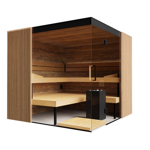 ThermaSol Aalto three-quarter cabin render with Virta heater