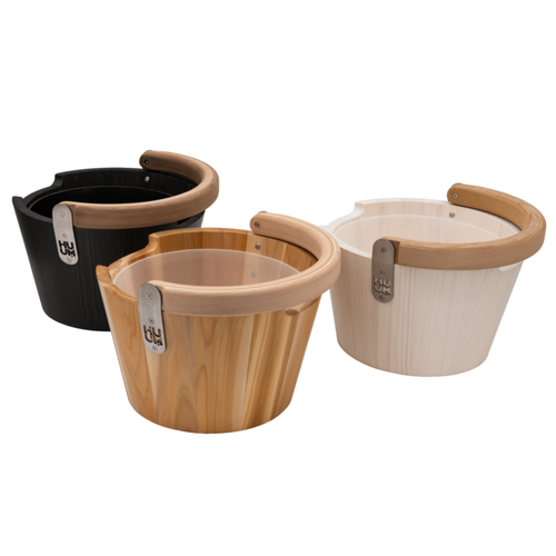 Wood Sauna Bucket w/ Curved Handle — manufacturer product image