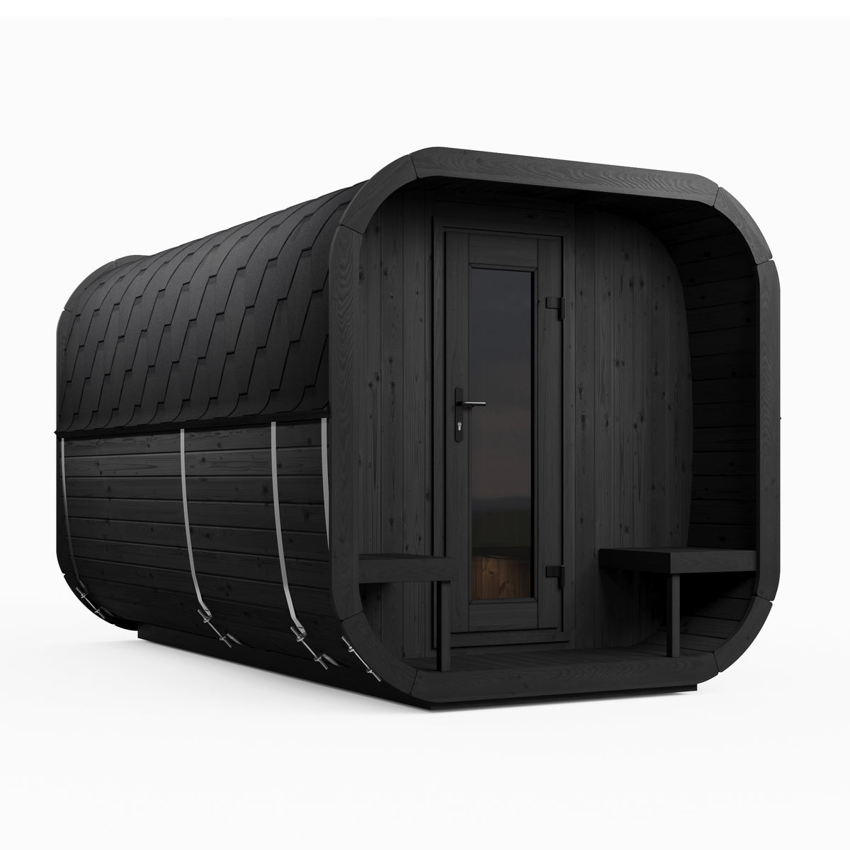 SaunaLife Model CL12GCPB Cube Luxury Series Outdoor Home Sauna Suite Kit, DIY, Paint Included, Up to 8 Persons — product photograph