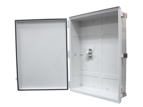 SaunaLife SaunaGear 301 waterproof electrical enclosure with door open