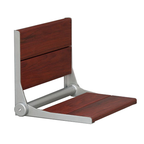 ThermaSol SEAT-S-GR folding bamboo shower seat, open front angle