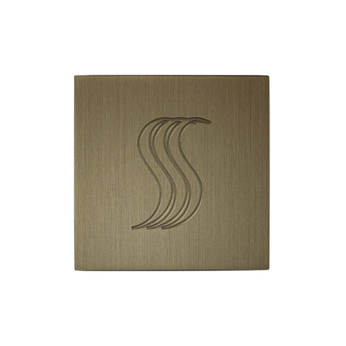 ThermaSol SteamVection square steam head — antique brass