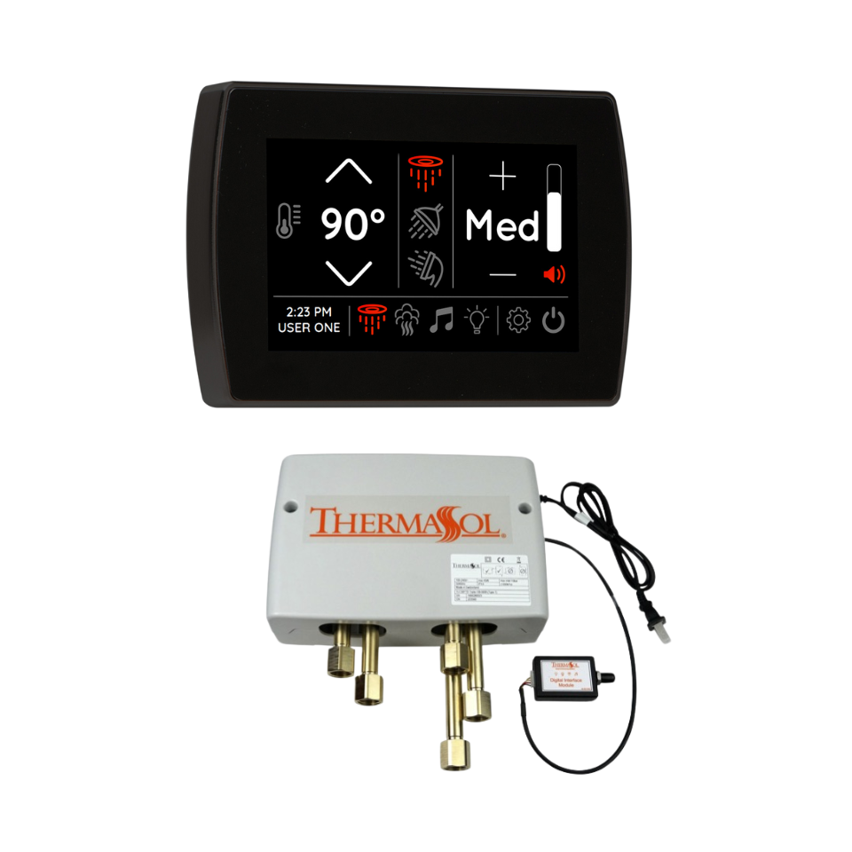 Digital Shower Package - SignaTouch Control (Recessed, Black Trim) + Digital Shower Valve — DSP-SIG-BK