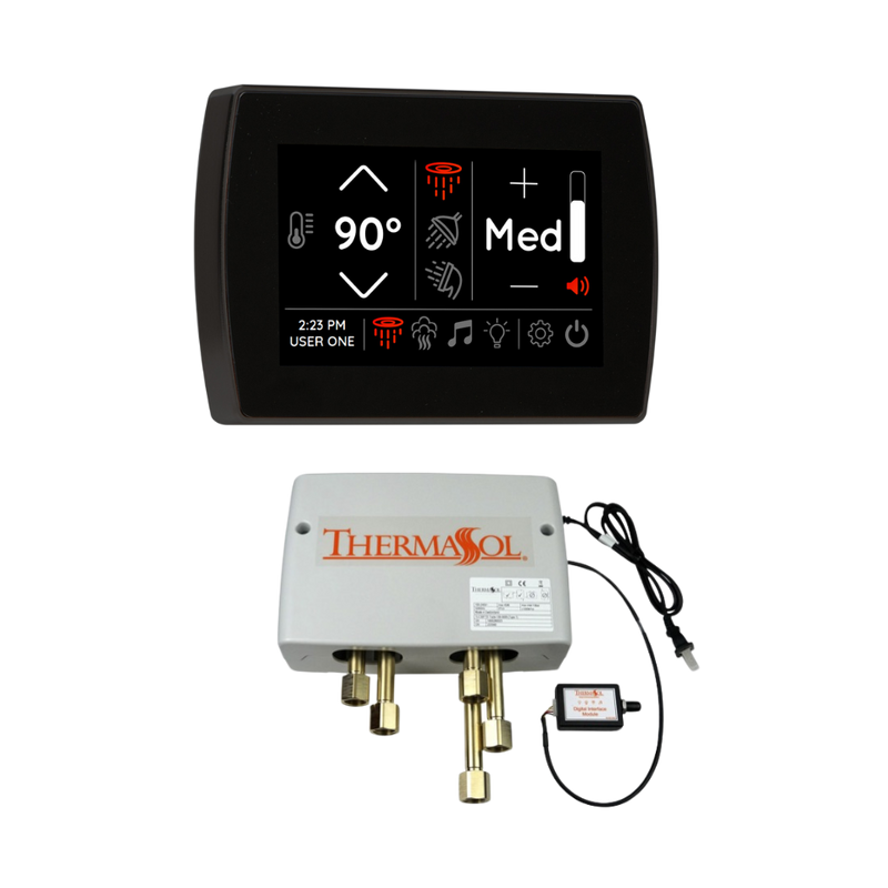 Digital Shower Package - SignaTouch Control (Recessed, Black Trim) + Digital Shower Valve — DSP-SIG-BK