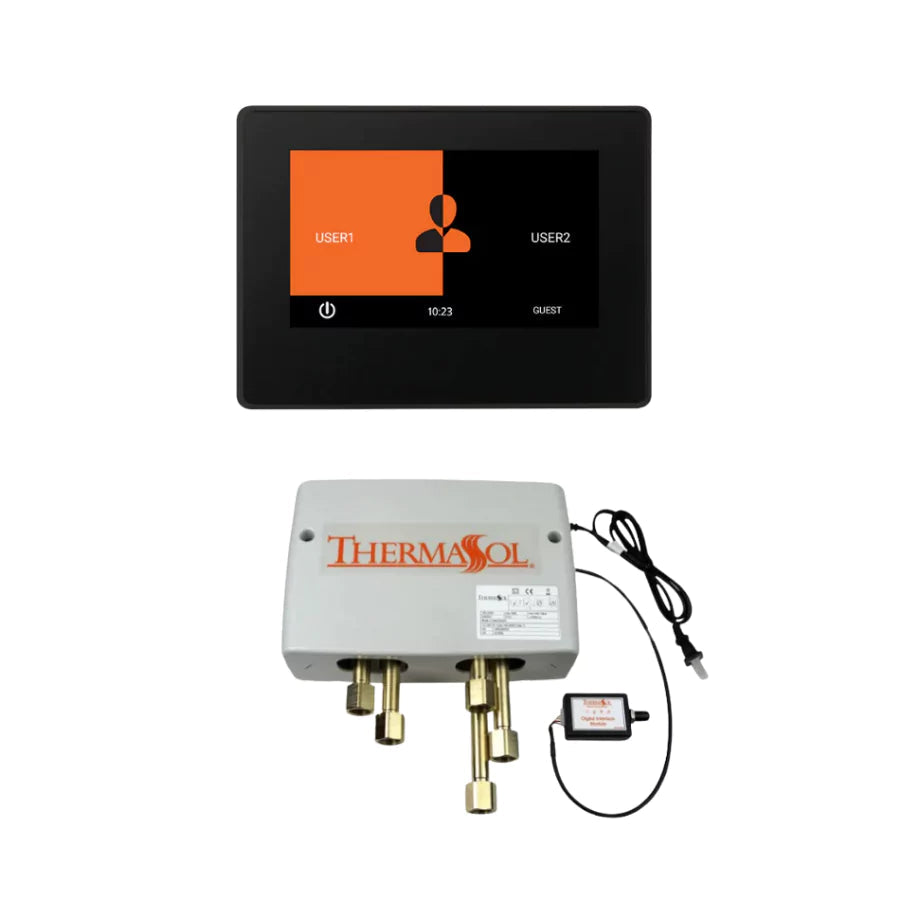 Digital Shower Package - ThermaTouch2 7 Control (Black Trim) + Digital Shower Valve — DSP-TT7-BK