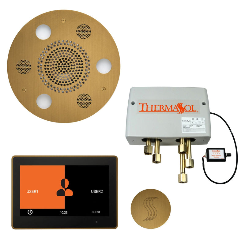 Total Wellness Package - Serenity Advanced Rainhead (Round) + ThermaTouch2 10 Control + Digital Shower Valve + Steam Head Kit (Round)
