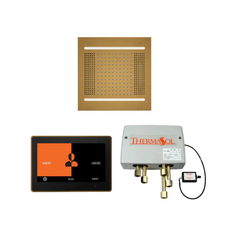 Wellness Shower Package - HydroVive 14 Rainhead + ThermaTouch2 10 Control + Digital Shower Valve — WH14SP10S-AB