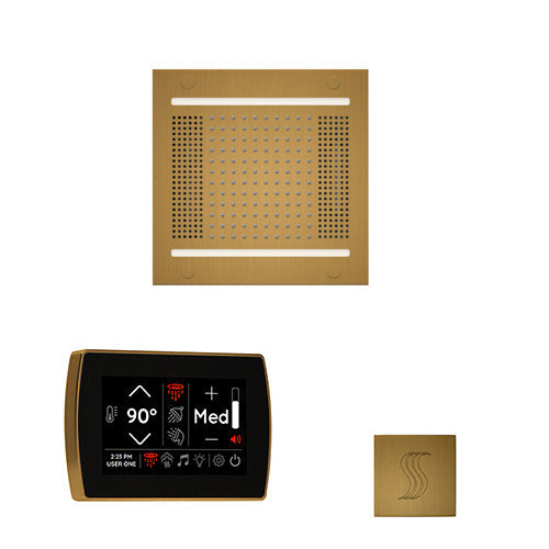 Wellness Steam Package - HydroVive 14 Rainhead + SignaTouch Control (Wall Mount) + Steam Head Kit (Square)