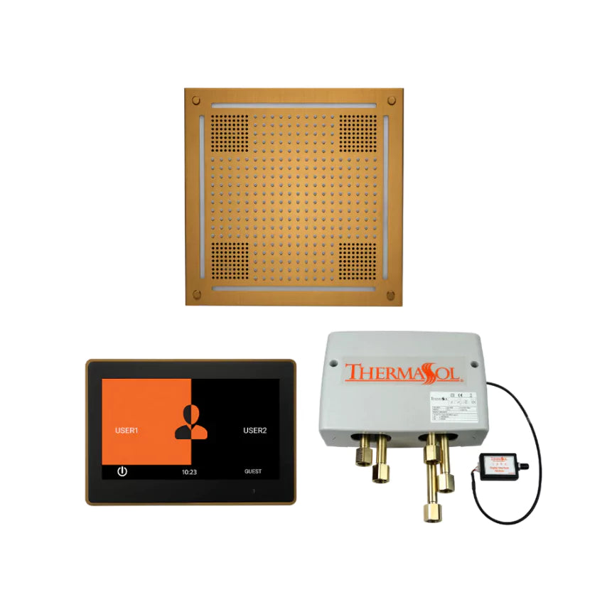 Wellness Shower Package - HydroVive 18 Rainhead + ThermaTouch2 10 Control + Digital Shower Valve — WHSP10S-AB