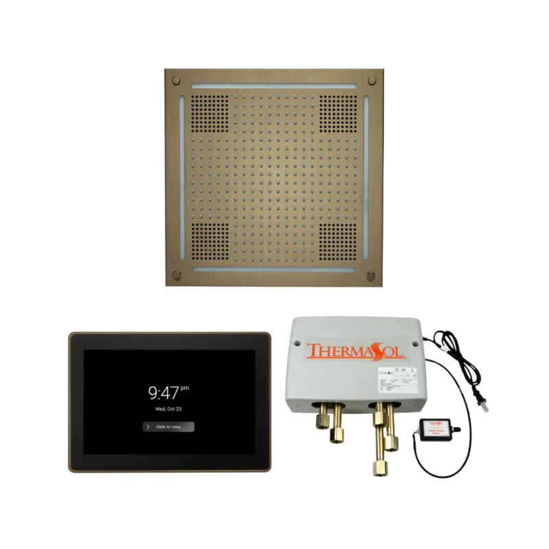Wellness Shower Package - HydroVive 18 Rainhead + ThermaTouch2 15 Control + Digital Shower Valve — WHSP15S-AB