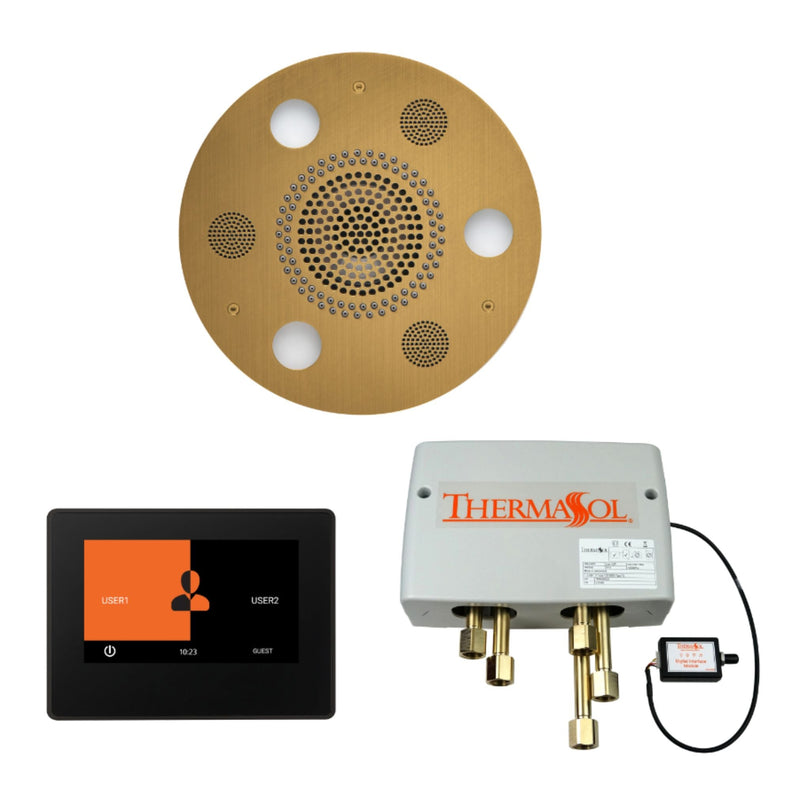 Wellness Shower Package - Serenity Advanced Rainhead (Round) + ThermaTouch2 7 Control (Black Trim) + Digital Shower Valve