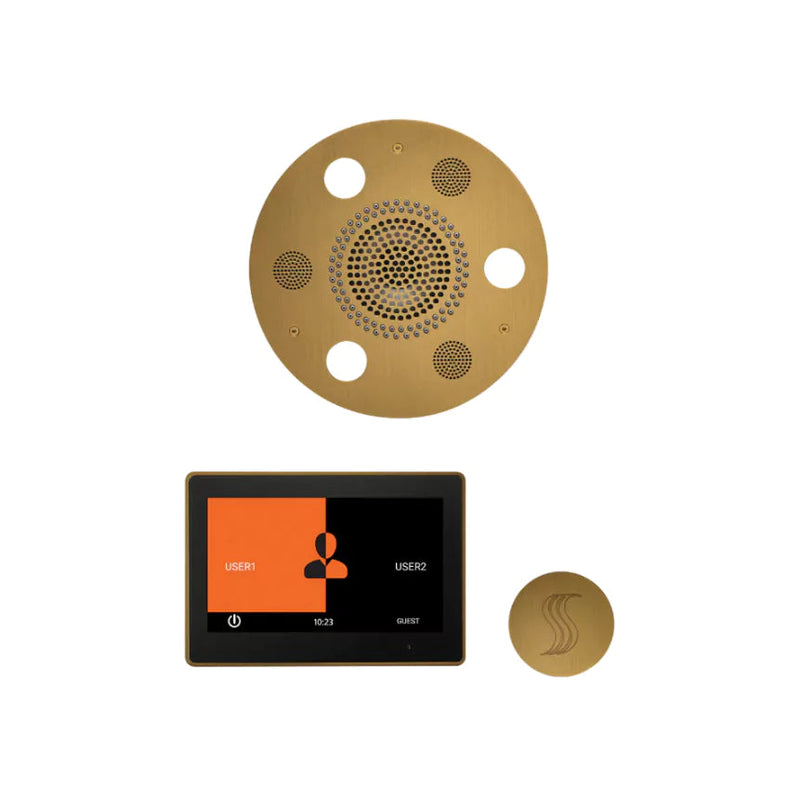 Wellness Steam Package - Serenity Advanced Rainhead (Round) + ThermaTouch2 10 Control + Steam Head Kit (Round) — WSTP10R-AB
