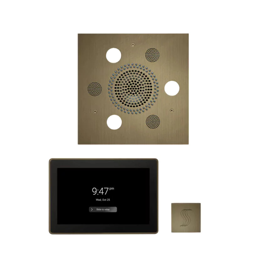 Wellness Steam Package - Serenity Advanced Rainhead (Square) + ThermaTouch2 15 Control + Steam Head Kit (Square) — WSTP15S-AB